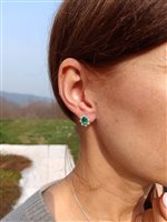 Vicenza - Piazzetta Palladio 2 - Orecchini Crivelli Donna SMERALDO in Oro bianco Smeraldo 1.51 Ct 326-BO-121 - 326-BO-121